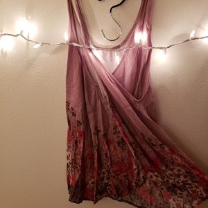 Free People Floral Wrap Tank Top